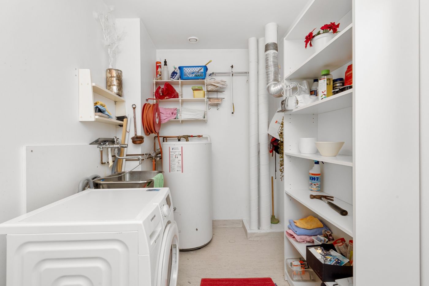 Washing machine in laundry room
