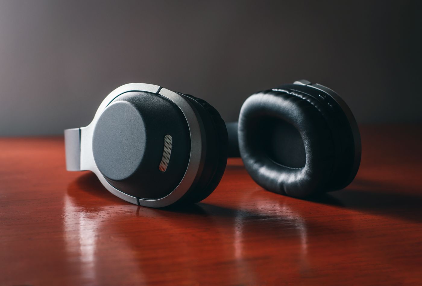 Headphone cushions close-up